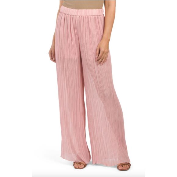 NEW WITH TAGS ZARA Sheer Crepe Trousers Pants with Built-In Shorts Size S - Picture 1 of 9